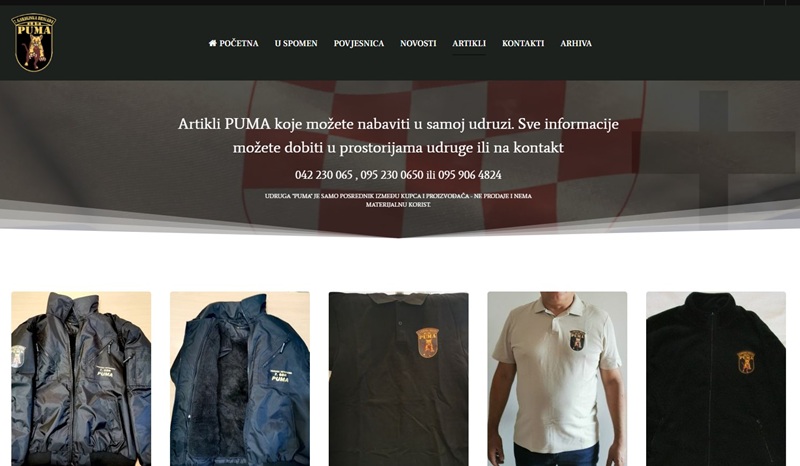 OBAVIJEST O NOVOJ PONUDI U ARTIKLIMA „PUMA“